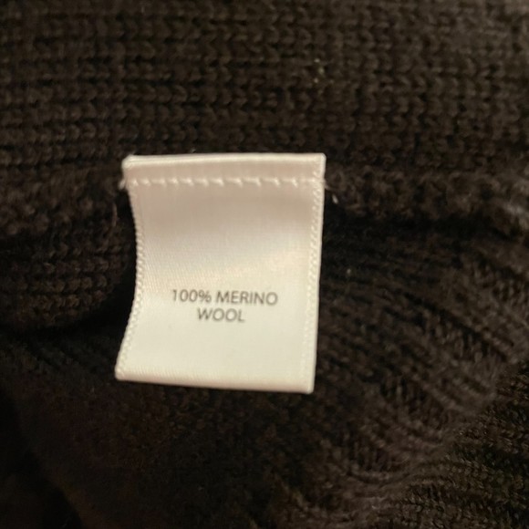 Saks Fifth Avenue Threads Womens Large Cardigan Sweater 100% Merino Wool Brown - Picture 9 of 9
